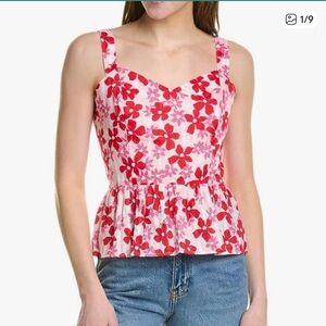 New with Tags Draper James Martie Tie Back Top in Exploded Daises